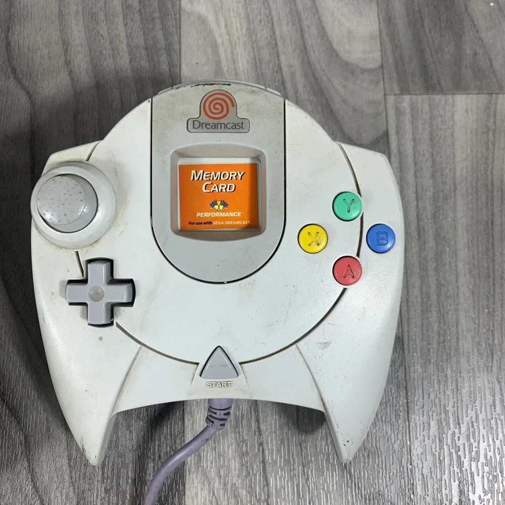 SEGA Dreamcast Console - White With Controller And Memory Tested Working